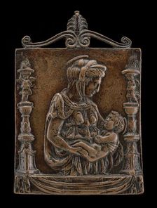 Madonna and Child between Two Candelabra. Creator: Unknown