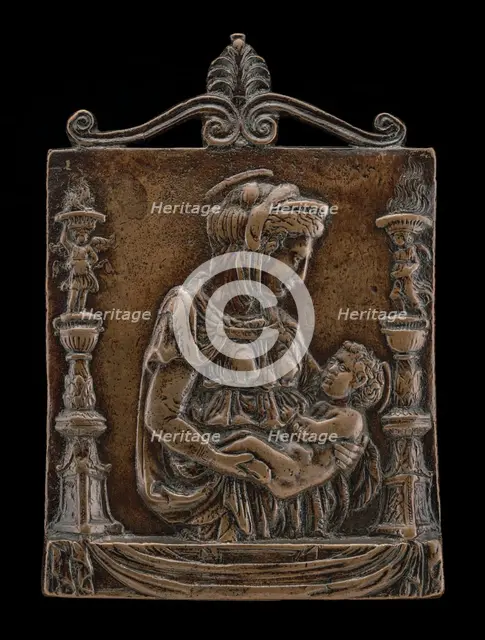 Madonna and Child between Two Candelabra. Creator: Unknown.