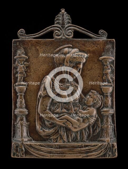 Madonna and Child between Two Candelabra. Creator: Unknown.