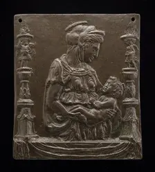 Madonna and Child between Two Candelabra. Creator: Unknown