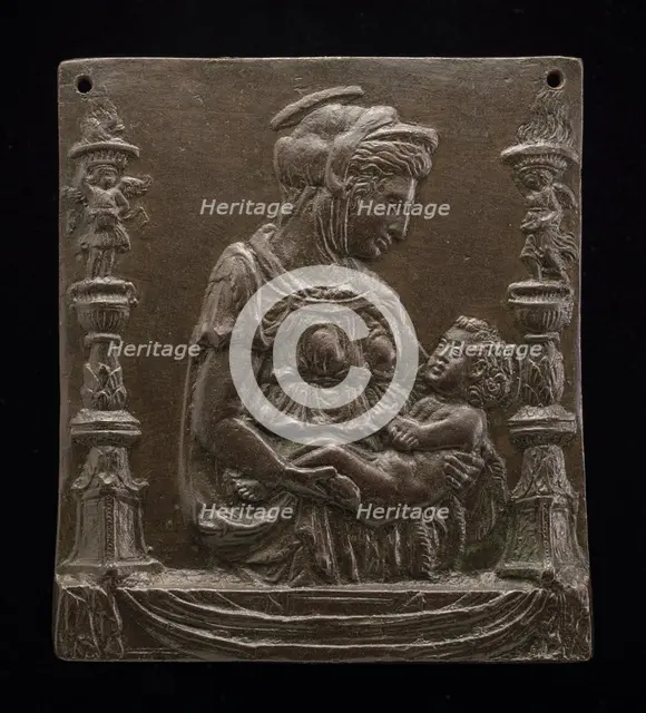 Madonna and Child between Two Candelabra. Creator: Unknown.