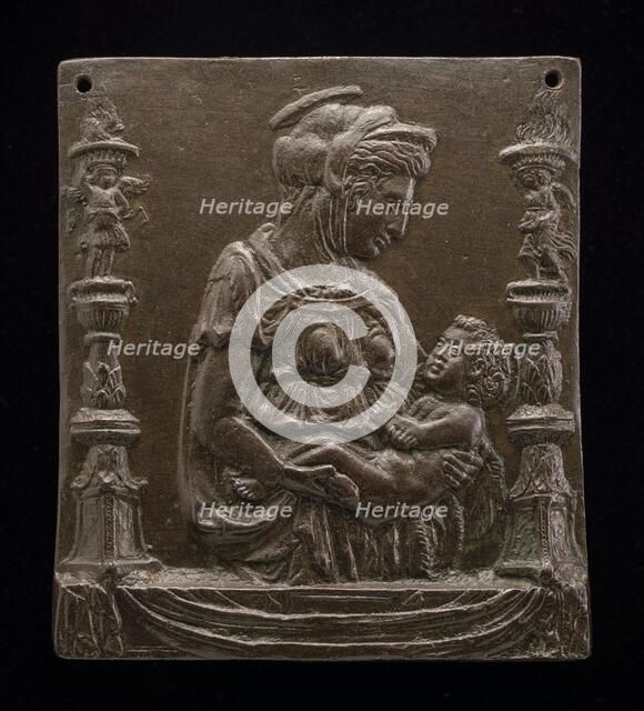 Madonna and Child between Two Candelabra. Creator: Unknown.