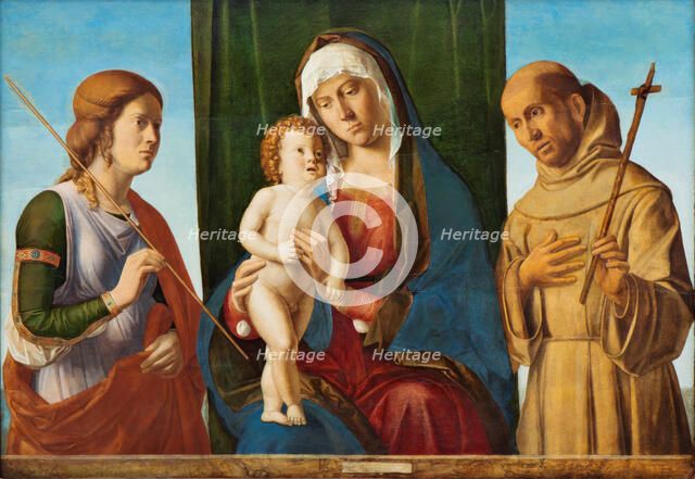 Madonna and Child between Two Saints, c1495. Creator: Giovanni Battista Cima da Conegliano.
