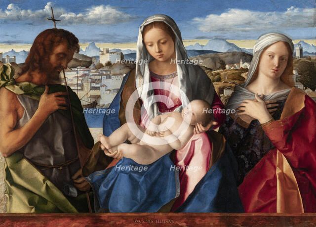 Madonna and Child between John the Baptist and a Saint (Sacra Conversazione Giovanelli), 1504. Creator: Bellini, Giovanni (1430-1516).