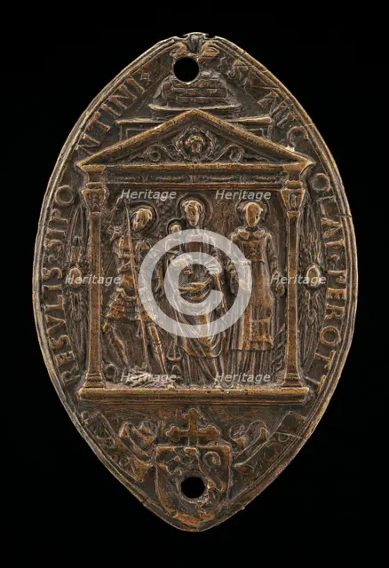 Madonna and Child between Saint Michael and Saint Lawrence. Creator: Gianfrancesco Enzola.