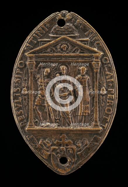 Madonna and Child between Saint Michael and Saint Lawrence. Creator: Gianfrancesco Enzola.