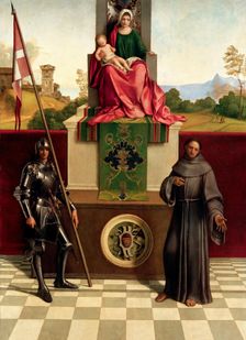 Madonna and Child Between Saints Francis and Nicasius (Castelfranco Madonna), ca 1503-1504. Creator: Giorgione (1476-1510)