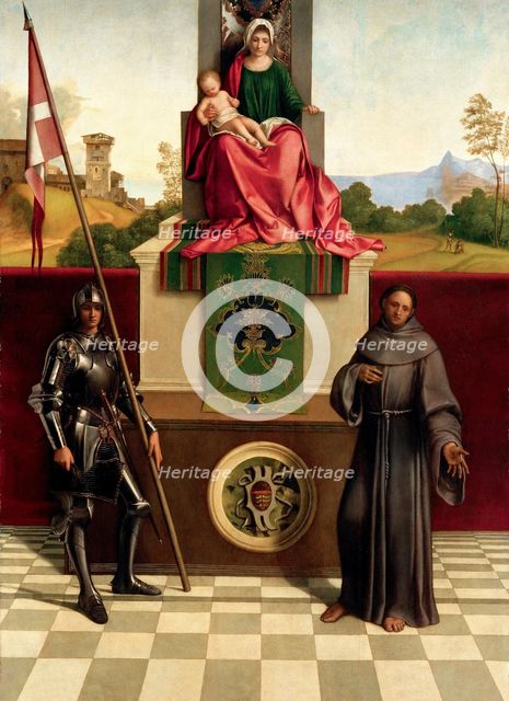 Madonna and Child Between Saints Francis and Nicasius (Castelfranco Madonna), ca 1503-1504. Creator: Giorgione (1476-1510).