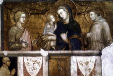 Madonna and Child between St Francis and St John the Evangelist c1320s. Artist: Pietro Lorenzetti