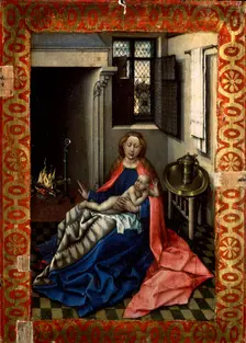Madonna and Child before a Fireplace 1430s. Artist: Robert Campin