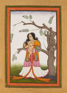 Madonna and Child by a flowering tree, early 19th century