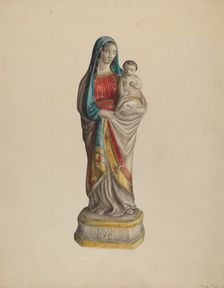 Madonna and Child, c. 1938. Creator: Mina Lowry