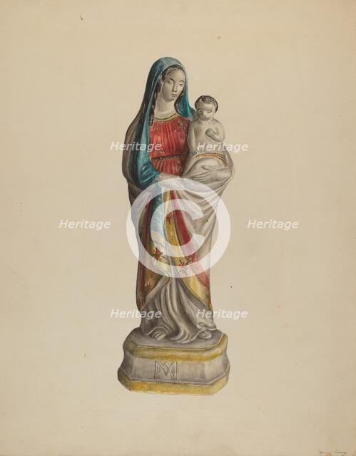 Madonna and Child, c. 1938. Creator: Mina Lowry.