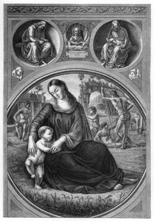Madonna and Child c1490 (1870).Artist: J Guillaume