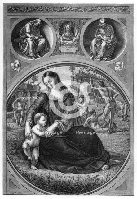 'Madonna and Child', c1490 (1870).Artist: J Guillaume