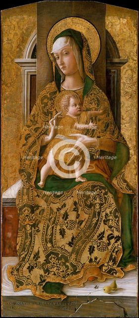 Madonna and Child Enthroned, 1472. Creator: Carlo Crivelli.