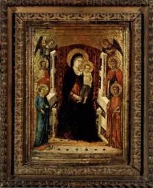 Madonna and Child enthroned, 1300-1399. Creator: Goodhart Master