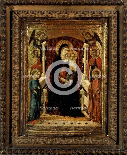 Madonna and Child enthroned, 1300-1399. Creator: Goodhart Master.