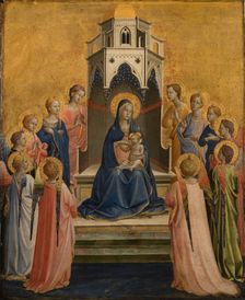 Madonna and Child Enthroned and Twelve Angels, c1420-1430. Creator: Fra Angelico
