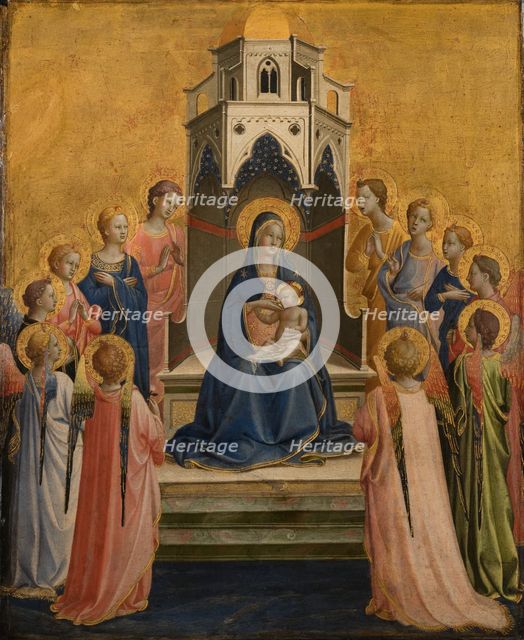 Madonna and Child Enthroned and Twelve Angels, c1420-1430. Creator: Fra Angelico.