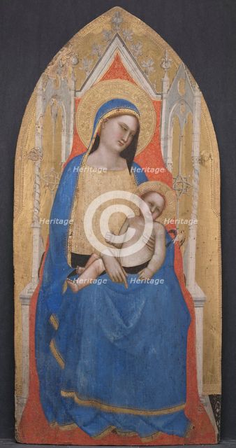 Madonna and Child Enthroned, c. 1350. Creator: Master of San Lucchese (Italian, c. 1335-1380).