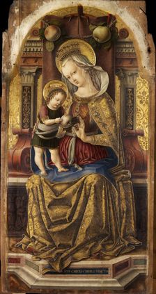 Madonna and Child Enthroned, c1476. Creator: Crivelli, Carlo (c. 1435-c. 1495)
