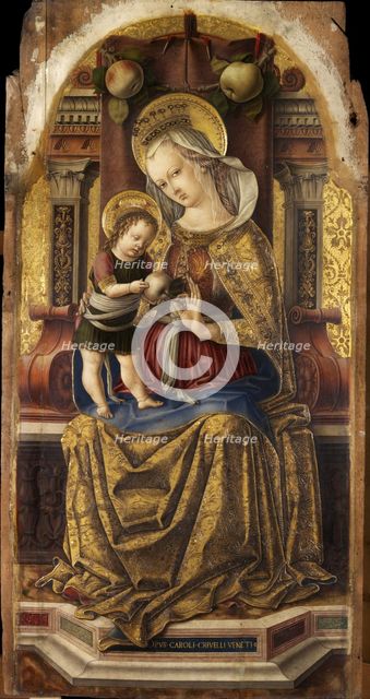 Madonna and Child Enthroned, c1476. Creator: Crivelli, Carlo (c. 1435-c. 1495).