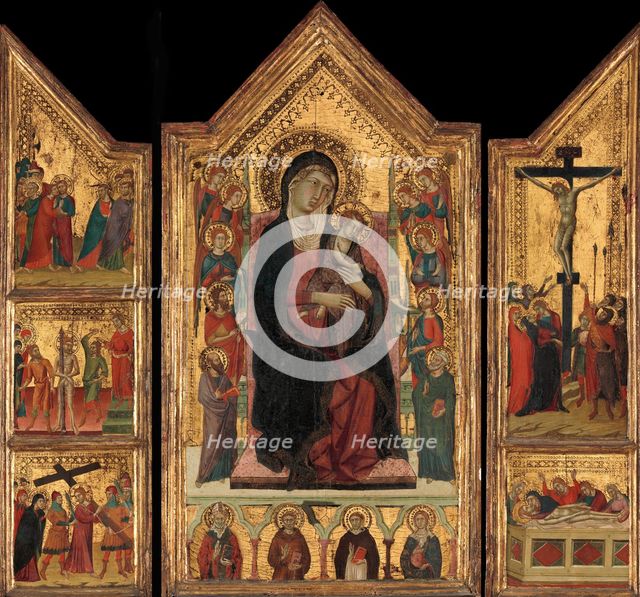 Madonna and Child Enthroned. Creator: Master of Monte Oliveto.