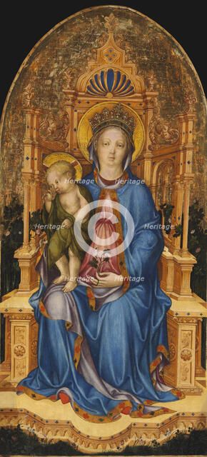 Madonna and Child Enthroned, Early 1450s. Creator: Giambono, Michele (c. 1400-c. 1462).
