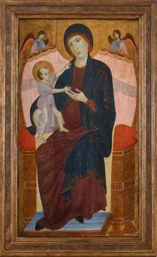 Madonna and Child enthroned with angels, c. 1280. Creator: Duccio di Buoninsegna (1260-1318)