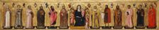Madonna and Child Enthroned with Angels,Twelve Saints, Prophets, and the Donor, 1330. Creator: Meo da Siena