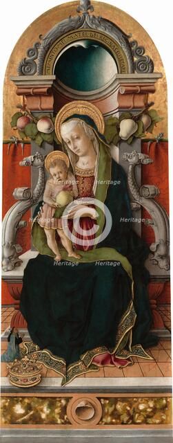 Madonna and Child Enthroned with Donor, 1470. Creator: Carlo Crivelli.
