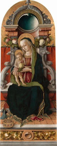 Madonna and Child Enthroned with Donor, 1470. Creator: Carlo Crivelli