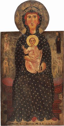 Madonna and Child Enthroned with Four Saints, c. 1240/1245. Creator: Margarito d'Arezzo