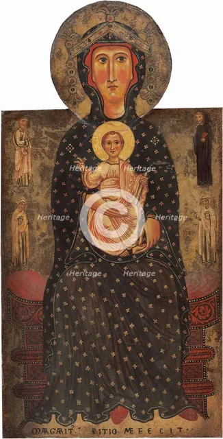 Madonna and Child Enthroned with Four Saints, c. 1240/1245. Creator: Margarito d'Arezzo.