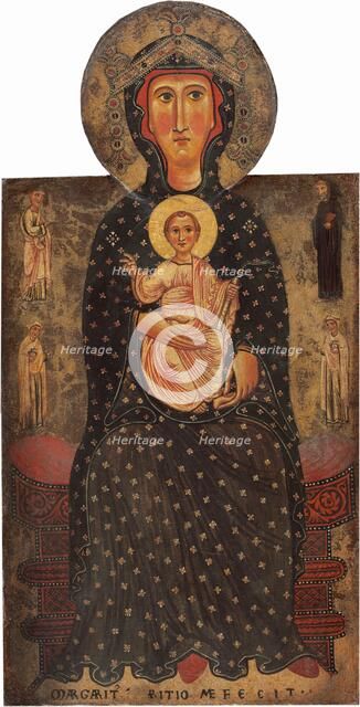 Madonna and Child Enthroned with Four Saints, c. 1240/1245. Creator: Margarito d'Arezzo.
