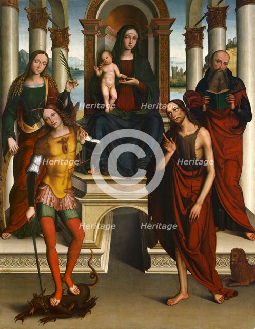 Madonna and Child Enthroned with Saints, 1506. Creator: Michele Coltellini.