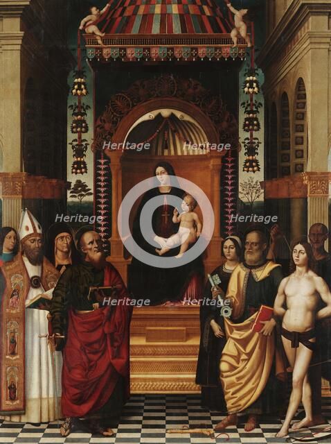 Madonna and Child Enthroned with Saints, 1509-1511. Creator: Rimpatta, Antonio (active 1509-1532).