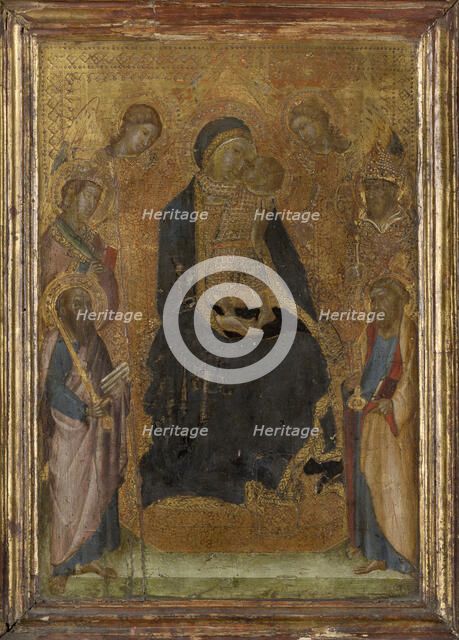 Madonna and Child Enthroned, with Saints and Angels, after 1358. Creator: Lippo Vanni.