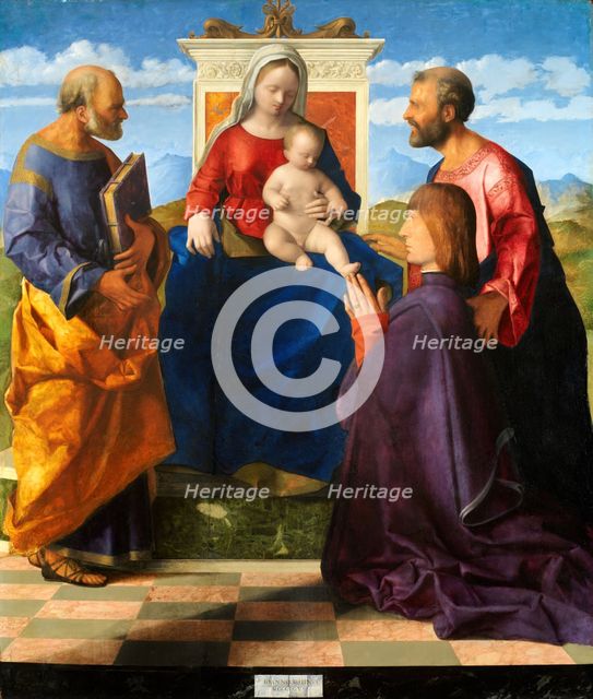 Madonna and Child Enthroned with Saints and Donor, 1505.  Creator: Giovanni Bellini.