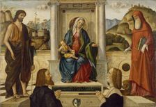 Madonna and Child Enthroned with Saints and Donor, 1507. Creator: Workshop of Vittore Carpaccio
