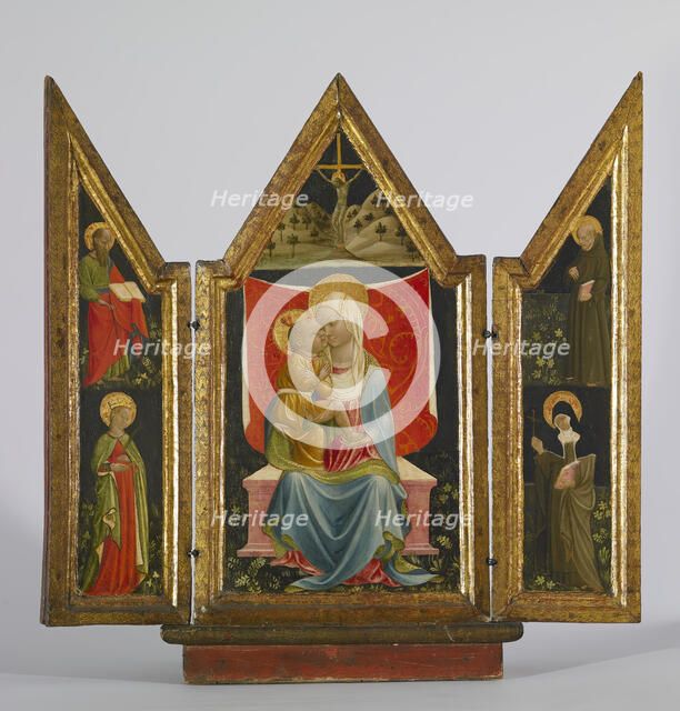 Madonna and Child Enthroned with Saints, c1444. Creator: Andrea Delitio.