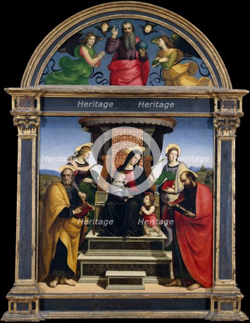 Madonna and Child Enthroned with Saints, ca. 1504. Creator: Raphael.