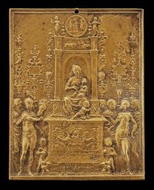 Madonna and Child Enthroned with Saints, late 15th - early 16th century. Creator: Moderno