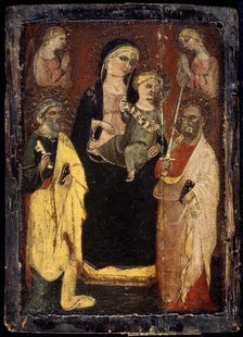 Madonna and Child enthroned with Saints Peter and Paul c1400. Artist: Master of San Jacopo a Muciano