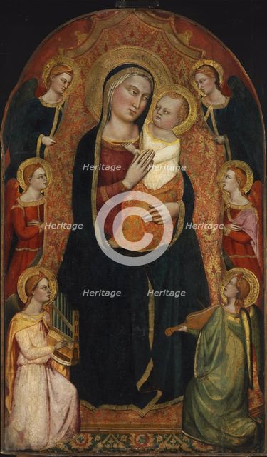 Madonna and Child Enthroned with Six Angels, c1370-1375. Creator: Jacopo di Cione (1325-1399).