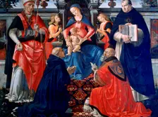 Madonna and Child enthroned with the Saints 1483. Artist: Domenico Ghirlandaio