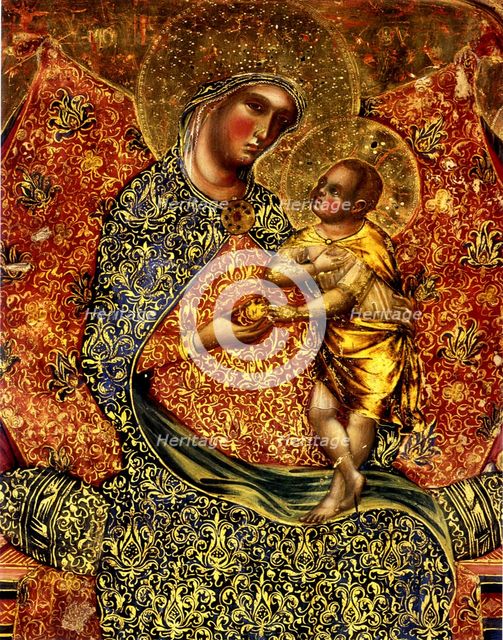Madonna and Child Enthroned with two Angels. Artist: Veneziano, Paolo (ca 1330-ca 1360)