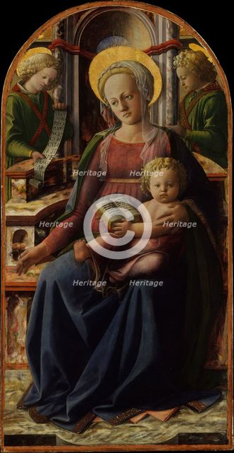 Madonna and Child Enthroned with Two Angels, ca. 1440. Creator: Filippo Lippi.