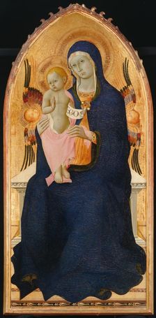 Madonna and Child Enthroned with Two Cherubim, 1435-40. Creator: Master of the Osservanza Triptych